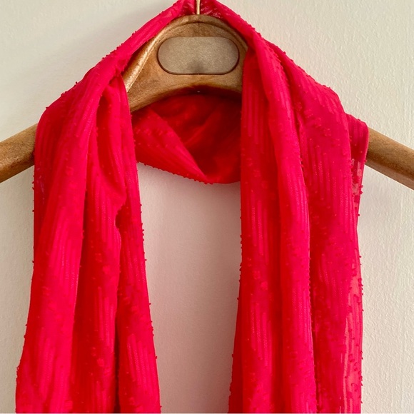 Vibrant Red Scarf Wrap - Picture 2 of 3